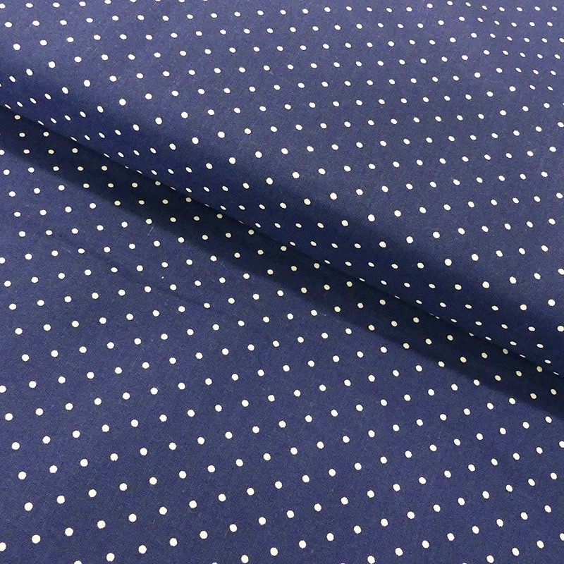 Coupon 3m Tissu Coton Imprimé Pin Dot 