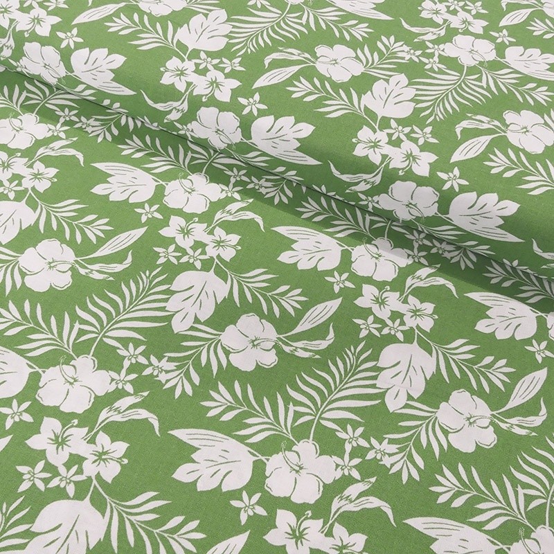 Coupon 3m Tissu Coton Imprimé Hawaiin Floral 