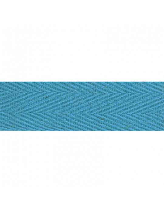 Serge coton 25 mm bleu