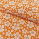 Coupon 3m Tissu Coton Imprimé White On Orange 