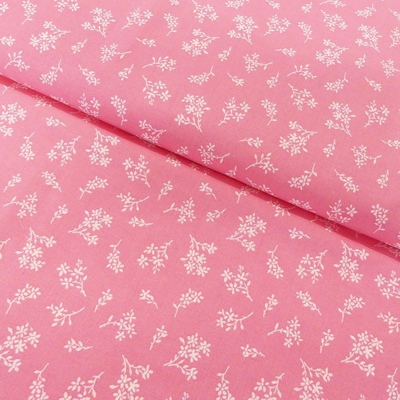 Coupon 3m Tissu Coton Imprimé Ditsy Bouquet