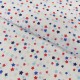 Coupon 3m Tissu Coton Imprimé Multi Stars On White 