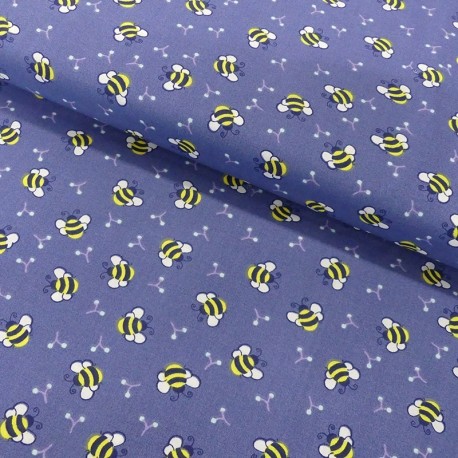 Coupon 3m Tissu Coton Imprimé Bee