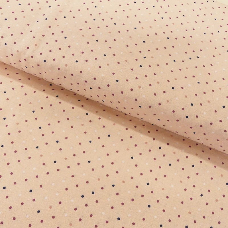 Coupon 3m Tissu Coton Imprimé Multi Dot 