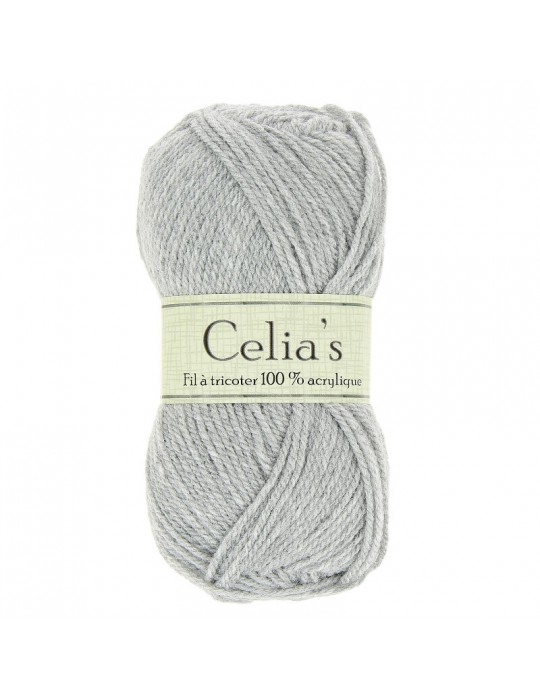 Lot de 10 pelotes de fil à tricoter Celia's gris