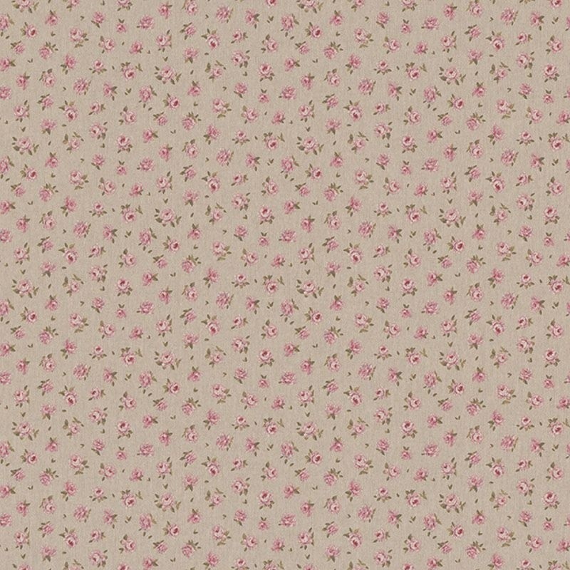 Coupon 3m Tissu Enduit Fleurs 