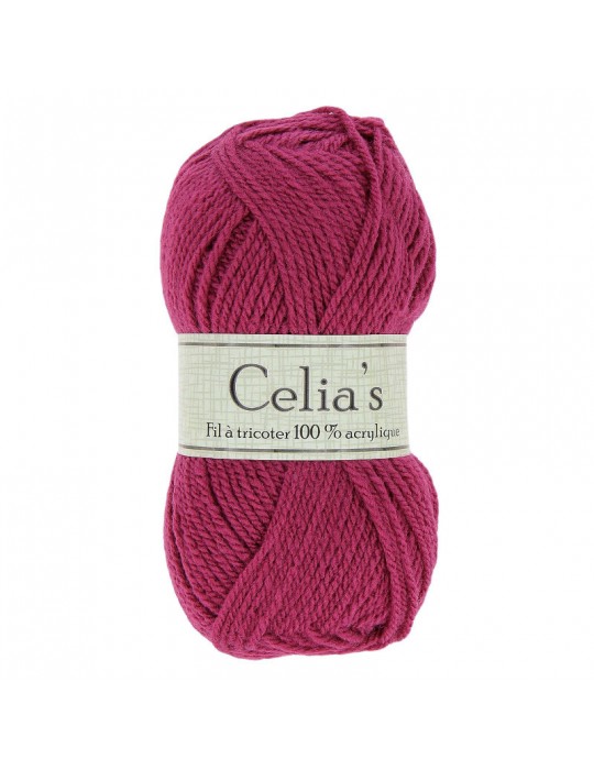 Lot de 10 pelotes de fil à tricoter Celia's violet