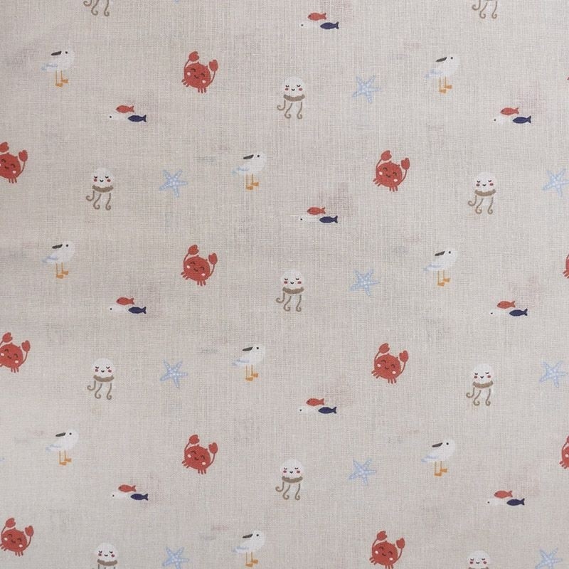 Coupon 3m Tissu Coton Imprimé Baptiste Multico