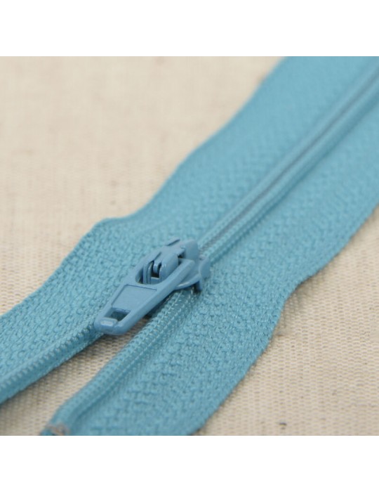 Fermeture fine polyester 15 cm bleu