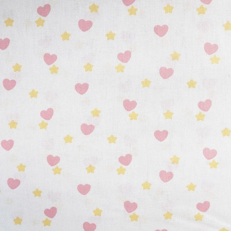 Coupon 3m Tissu Coton Imprimé Piky Rose