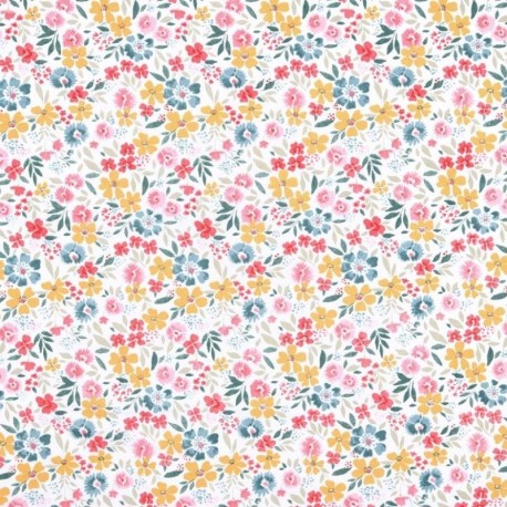 Coupon 3m Tissu Enduit Bridget Mulitcolore