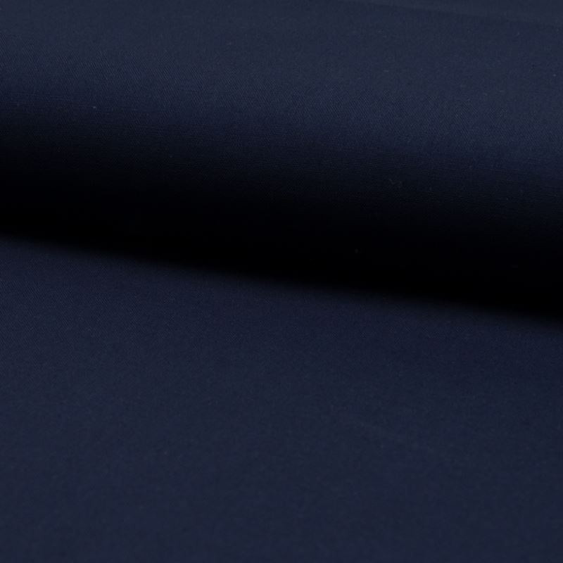 Coupon 3m Tissu Coton Unie Bleu Foncé