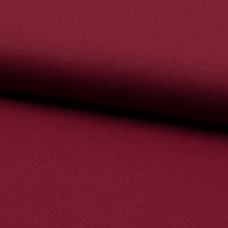 Coupon 3m Tissu Coton Uni Bordeaux 