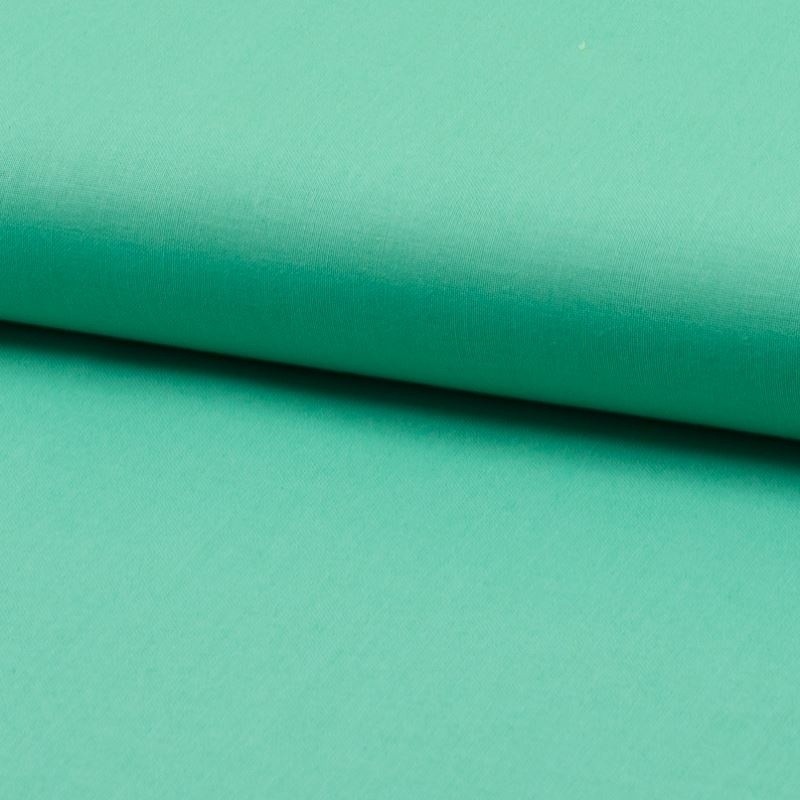 Coupon 3m Tissu Coton Uni Vert Aqua 