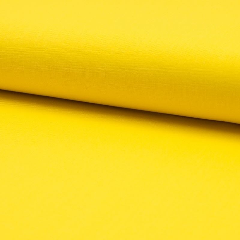 Coupon 3m Tissu Coton Uni Jaune 