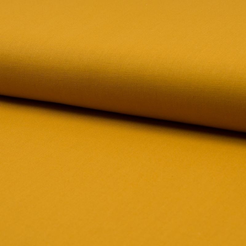 Coupon 3m Tissu Coton Uni Ocre 