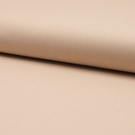 Coupon 3m Tissu Coton Uni Beige 