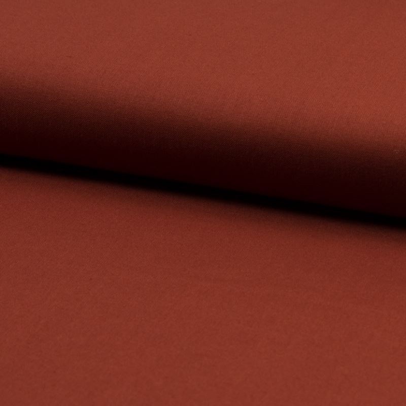 Coupon 3m Tissu Coton Uni Terracotta 