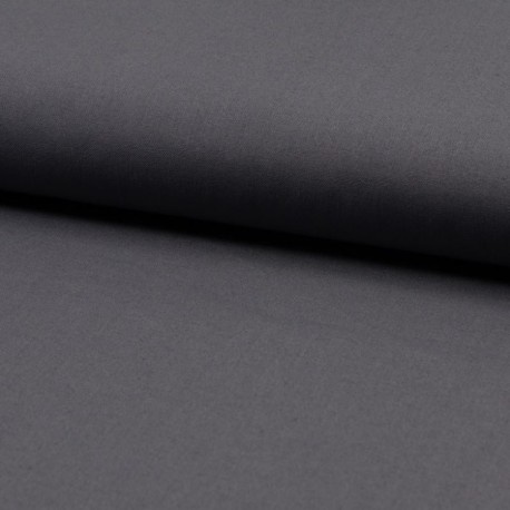 Coupon 3m Tissu Coton Uni Gris Foncé
