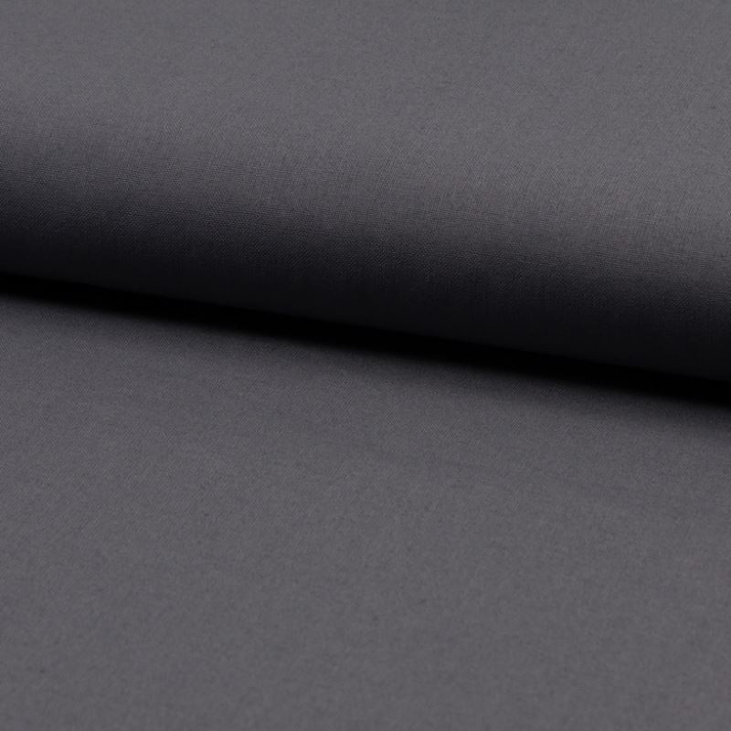 Coupon 3m Tissu Coton Uni Gris Foncé