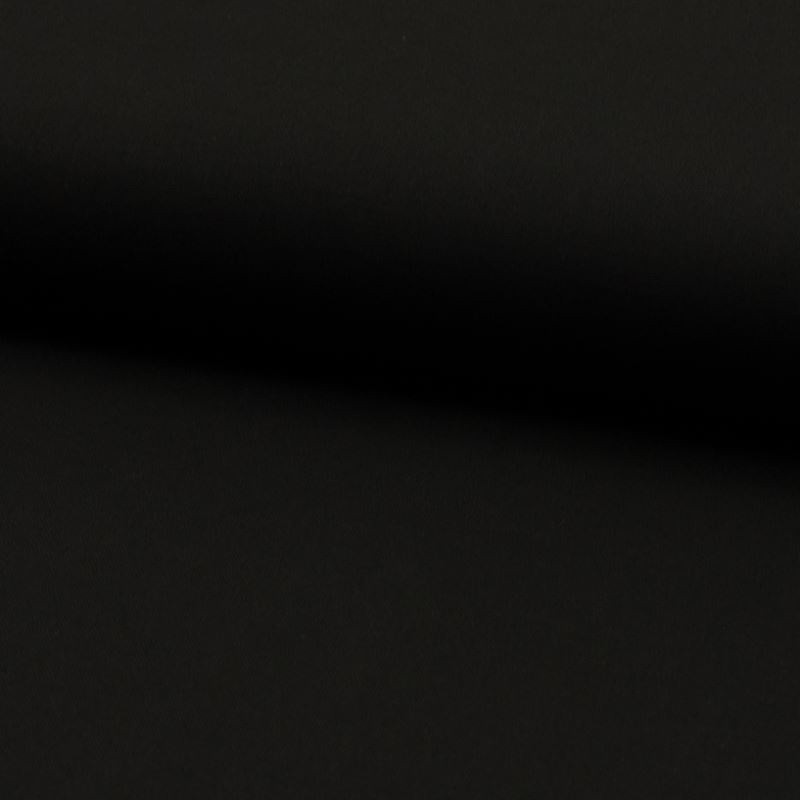 Coupon 3m Tissu Coton Uni Noir 