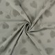 Coupon 3m Tissu Coton Jacquard Coeur Kaki