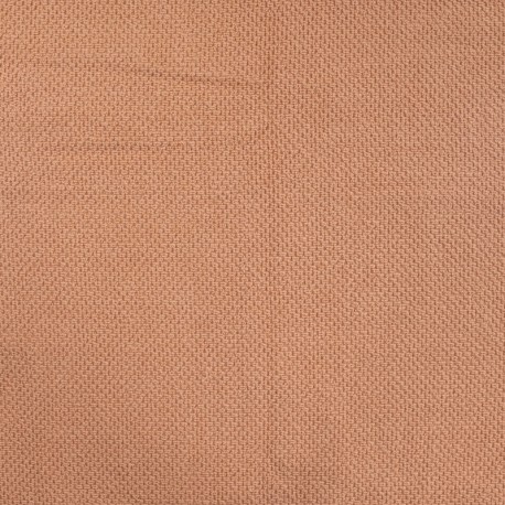 Coupon 3m Tissu Coton Gaufre Uni Saumon