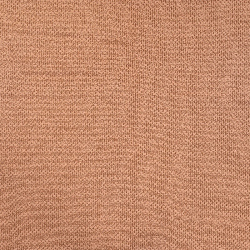 Coupon 3m Tissu Coton Gaufre Uni Saumon