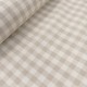 Coupon 3m Tissu Menorca Tissé Teint Petit Carreaux Naturel 