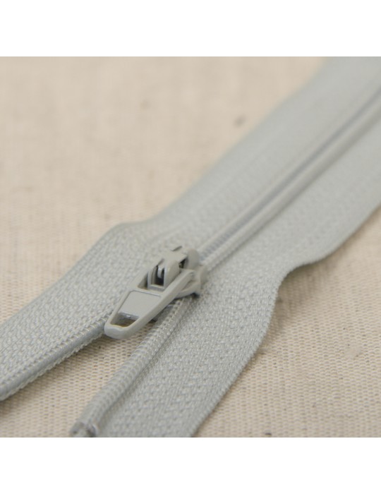 Fermeture fine polyester 18 cm gris