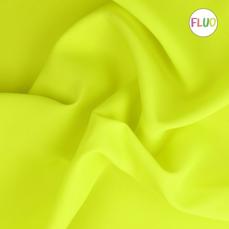 Coupon 3m Tissu Burlington Jaune Fluo 