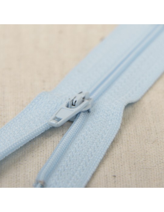 Fermeture fine polyester 18 cm bleu