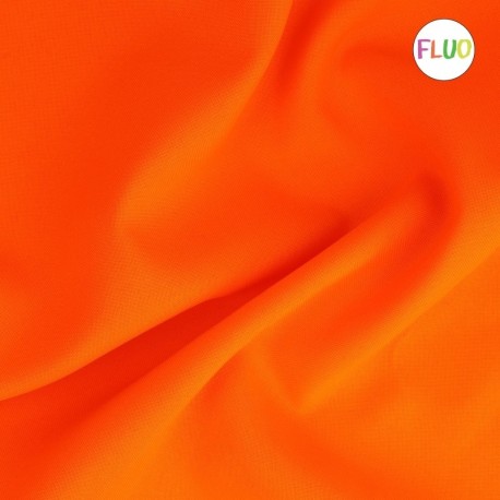 Coupon 3m Tissu Burlington Orange Fluo