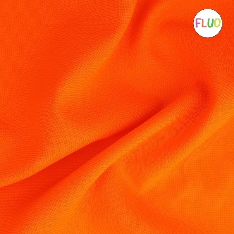 Coupon 3m Tissu Burlington Orange Fluo