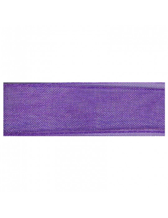 Ruban voile 10 mm violet