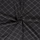 Coupon 3m Tissu Carreaux Noir