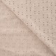 Coupon 3m Tissu Broderie Sur Crepe Elasthane Sable