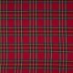 Coupon 3m Tissu Petits Carreaux Ecossais Rouge