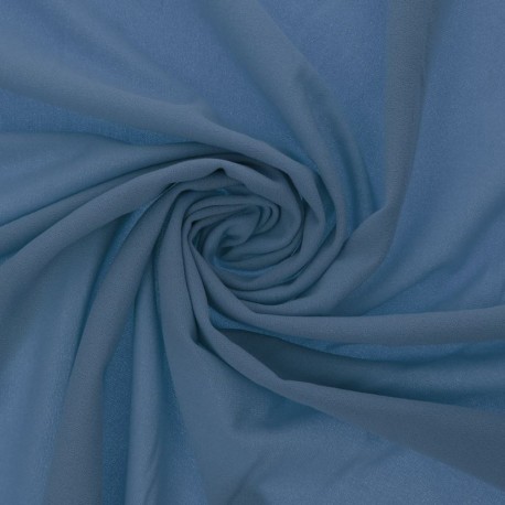 Coupon 3m Tissu Scuba Crepe Uni Jean 