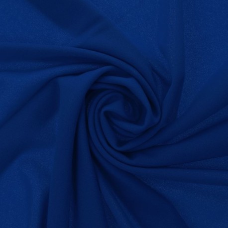 Coupon 3m Tissu Scuba Crepe Uni Royal 