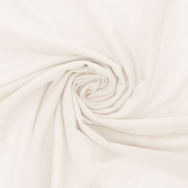 Coupon 3m Tissu Scuba Crepe Uni Ecru 