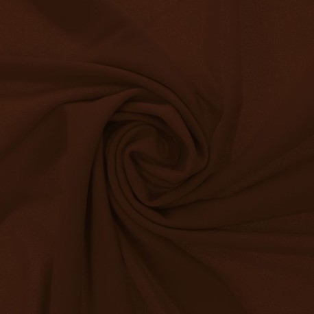 Coupon 3m Tissu Scuba Crepe Uni Choco 