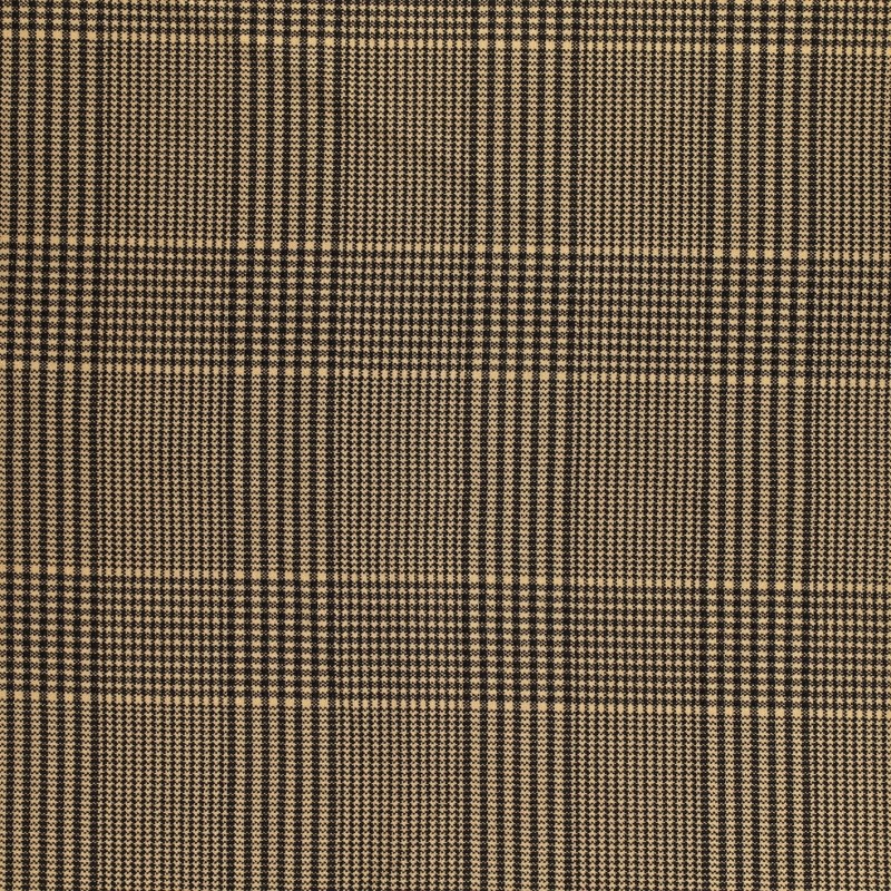Coupon 3m Tissu Twill Stretch Lourd Carreaux Noir et marron