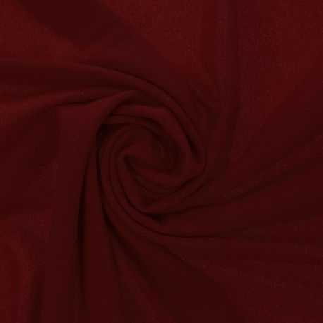 Coupon 3m Tissu Scuba Crepe Uni Aubergine 