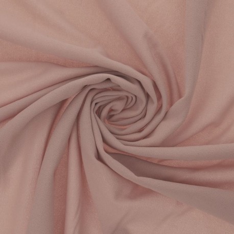 Coupon 3m Tissu Scuba Crepe Uni Rose 