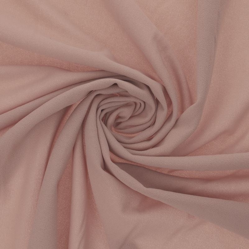 Coupon 3m Tissu Scuba Crepe Uni Rose 