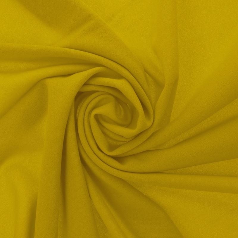 Coupon 3m Tissu Scuba Crepe Uni Jaune 