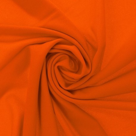 Coupon 3m Tissu Scuba Crepe Uni Orange 