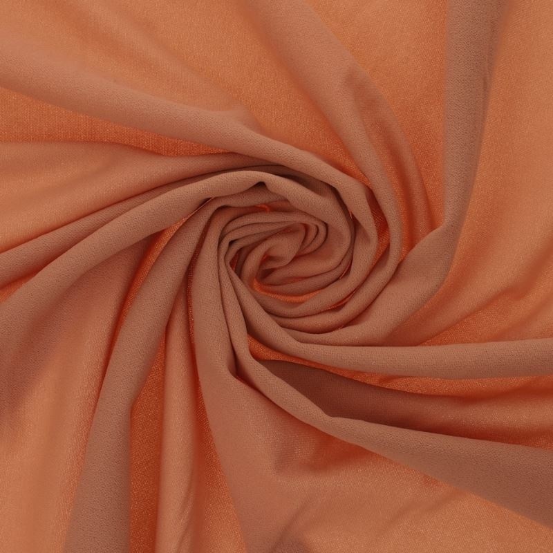 Coupon 3m Tissu Scuba Crepe Uni Corail