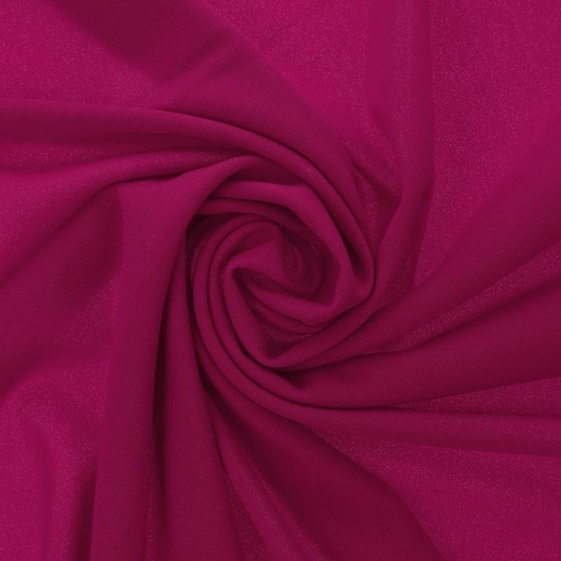 Coupon 3m Tissu Scuba Crepe Uni Fuchsia 